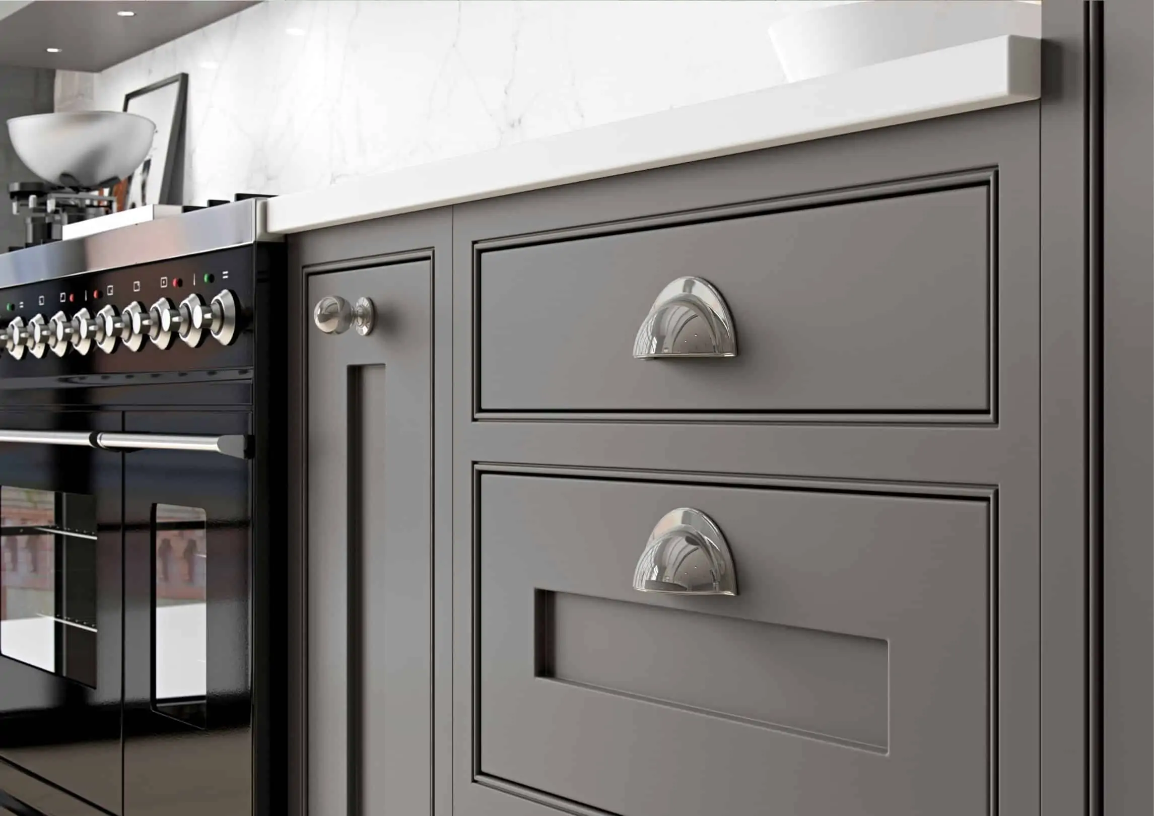 Grey_cupboards grey kitchen cupboards