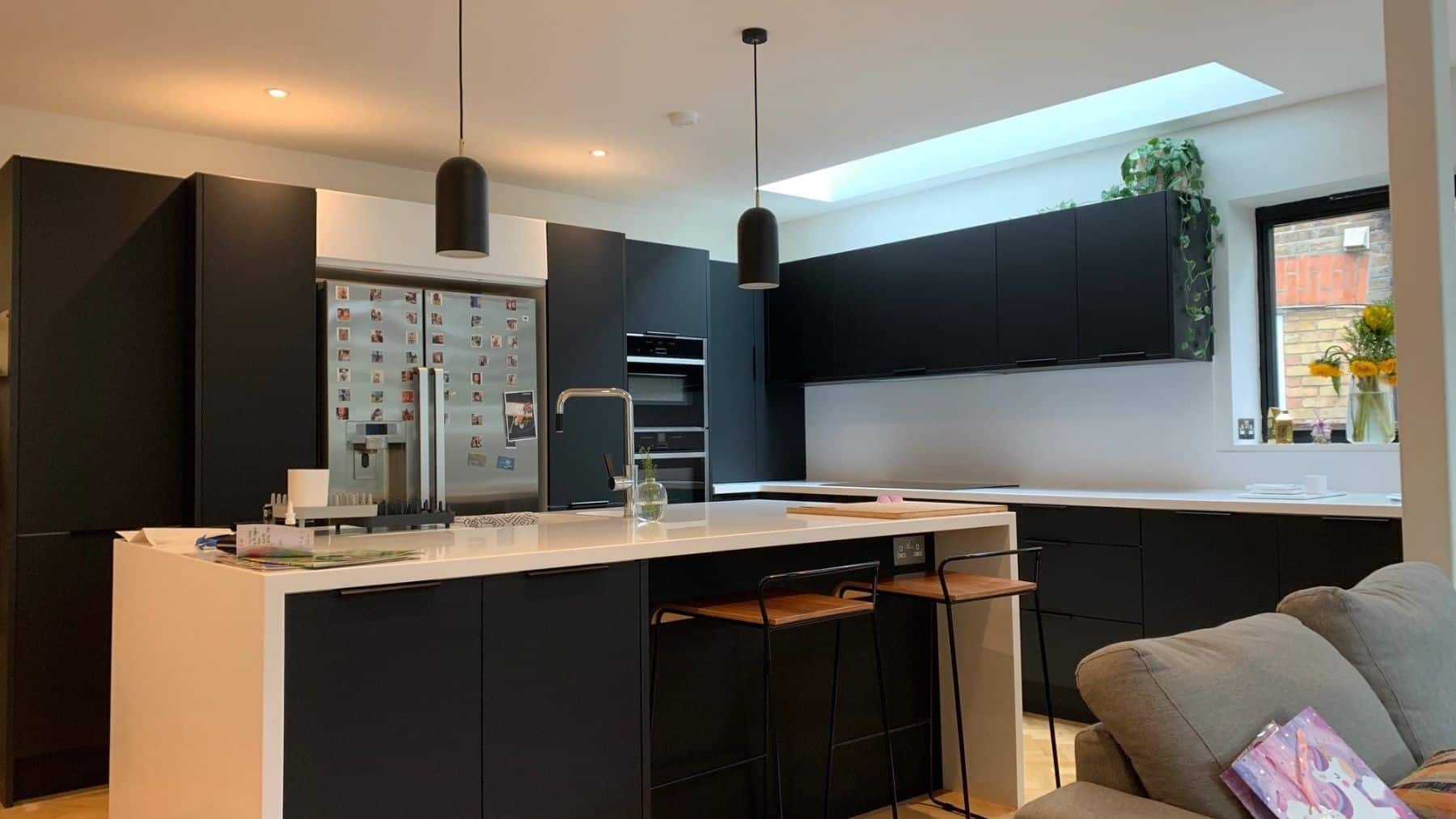 Slab Door Dark Blue Slab Door Dark Blue