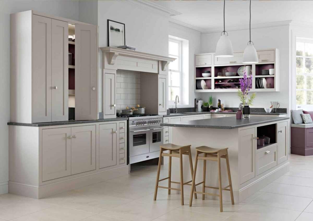 open plan classic kitchen