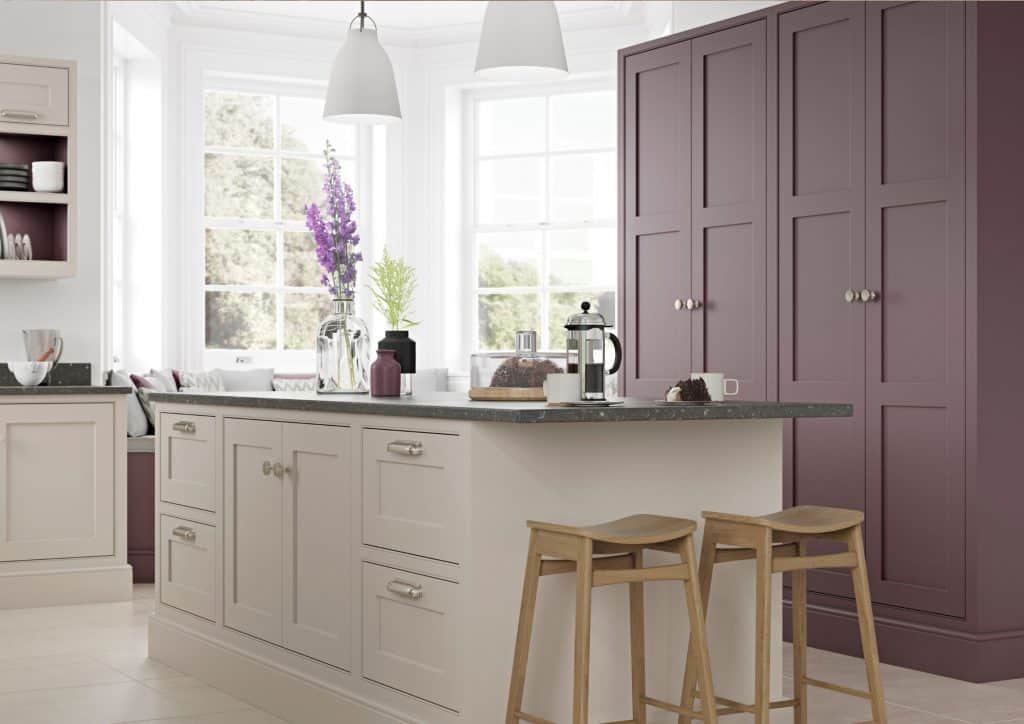 two coloured kitchen