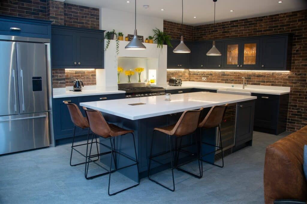 Blue Kitchen Island