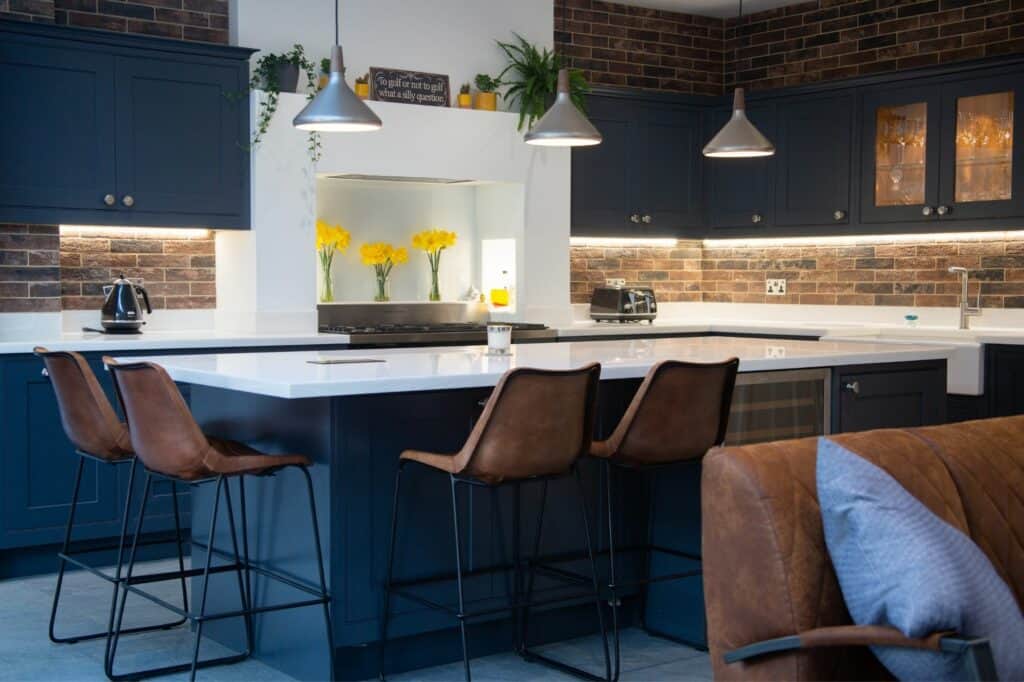 Brown Leather Bar Stools